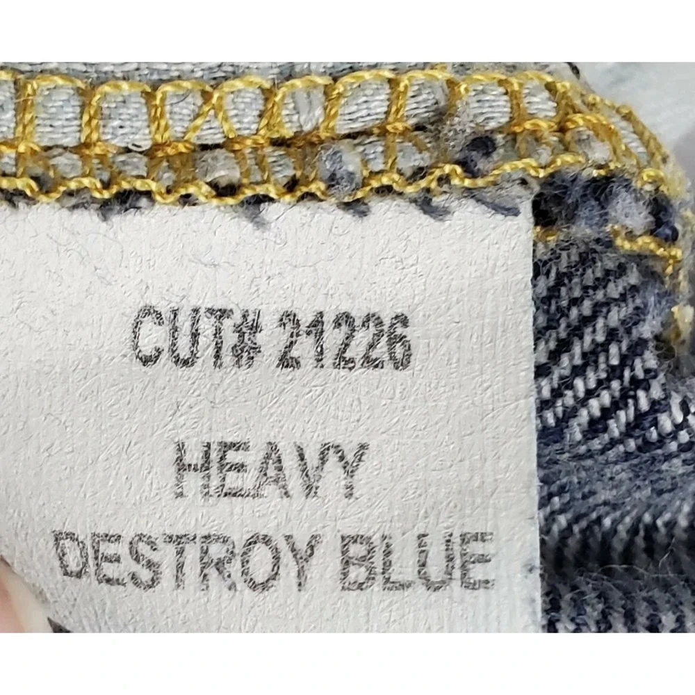 Fossil Skinny Jeans Womens Size‎ 25 Heavy Destroy Blue Distressed Denim USA Made